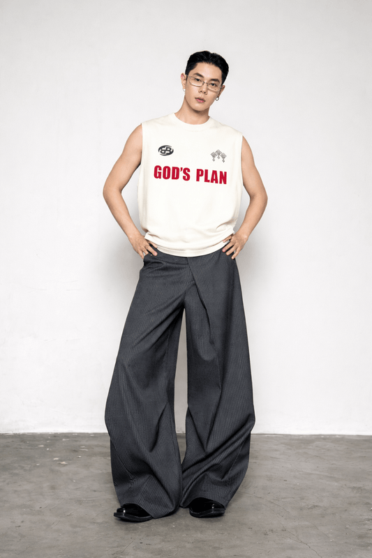God's Plan- Off White Vest