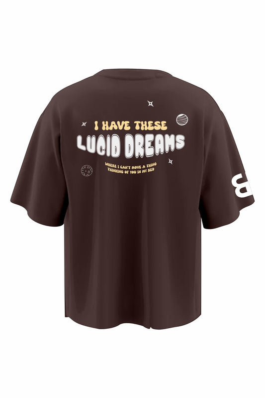 Lucid Dreams Brown Oversized T-Shirts