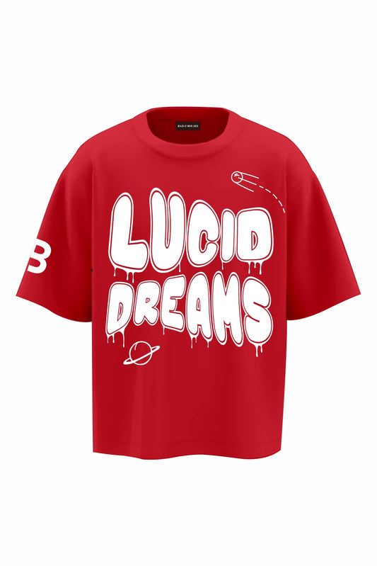 Lucid Dreams Red Oversized T-Shirts