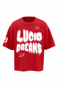 Lucid Dreams Red Oversized T-shirt