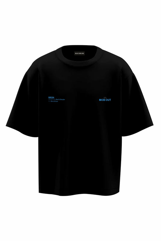 Mob Out Black Oversized T-Shirts