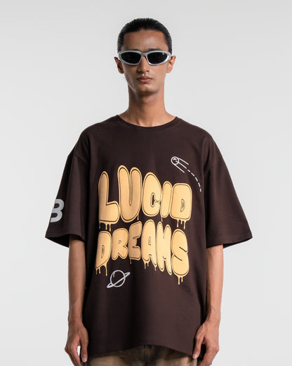 Lucid Dreams Brown Oversized T-shirt