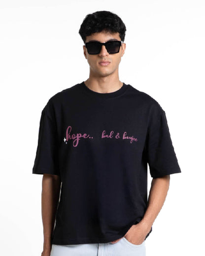 Hope Black Oversized T-shirt