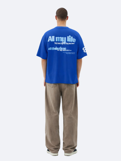 All My Life Blue Oversized T-shirt