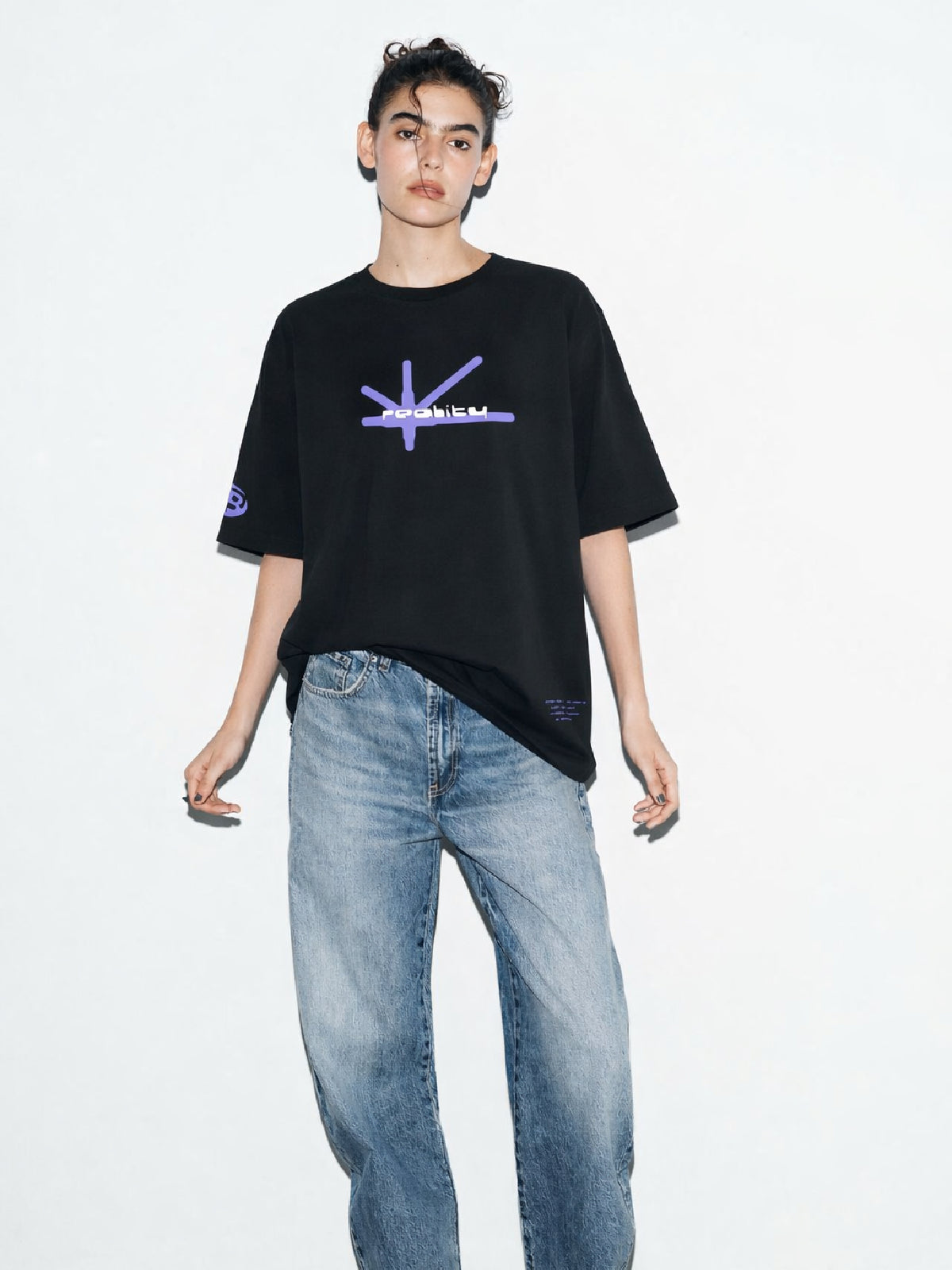 Reality Check Black Oversized T-shirt