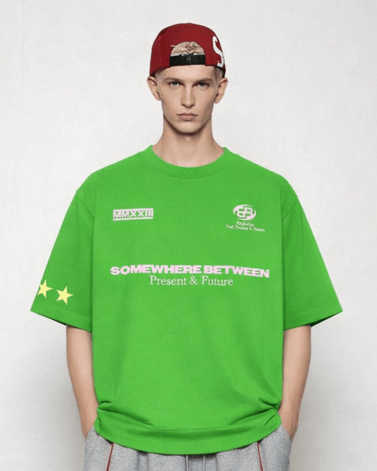 Present Future Green Oversized T-shirt