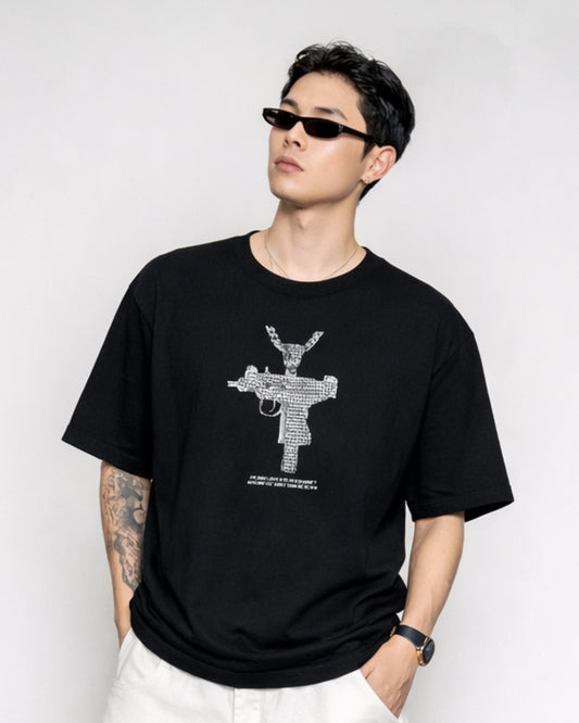 Certified Flex Offender Black Oversized T-shirt