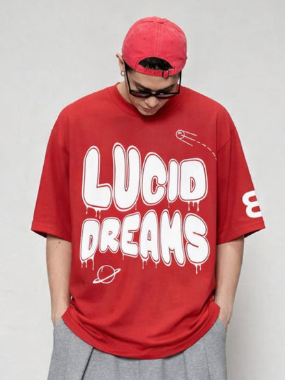Lucid Dreams Red Oversized T-shirt