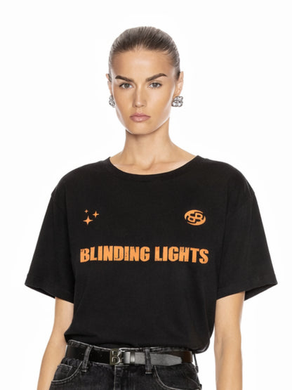 Blinding Lights Black Oversized T-shirt