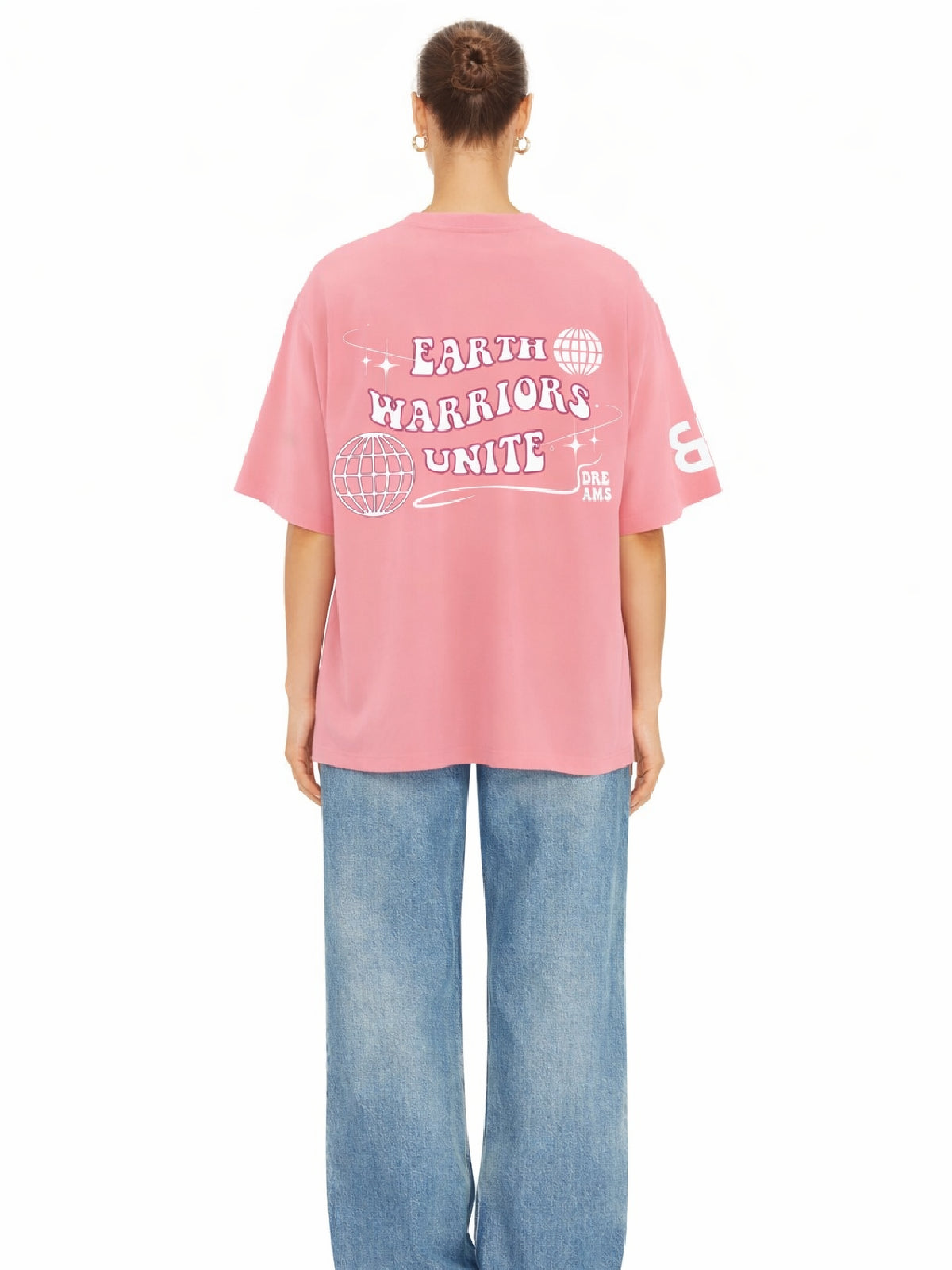 Earth Warriors Light pink Oversized T-shirt