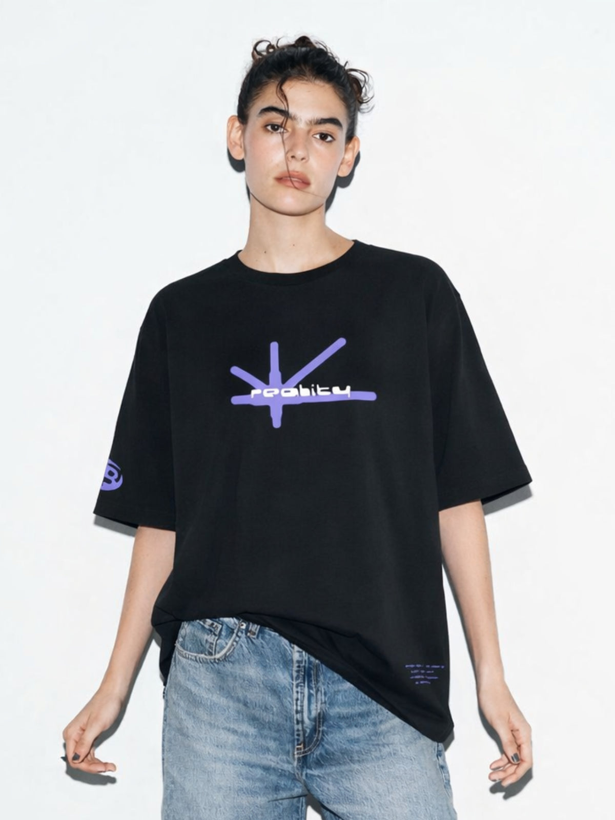 Reality Check Black Oversized T-shirt