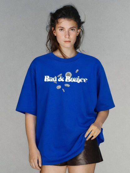 Cash Rules Blue Oversized T-Shirt