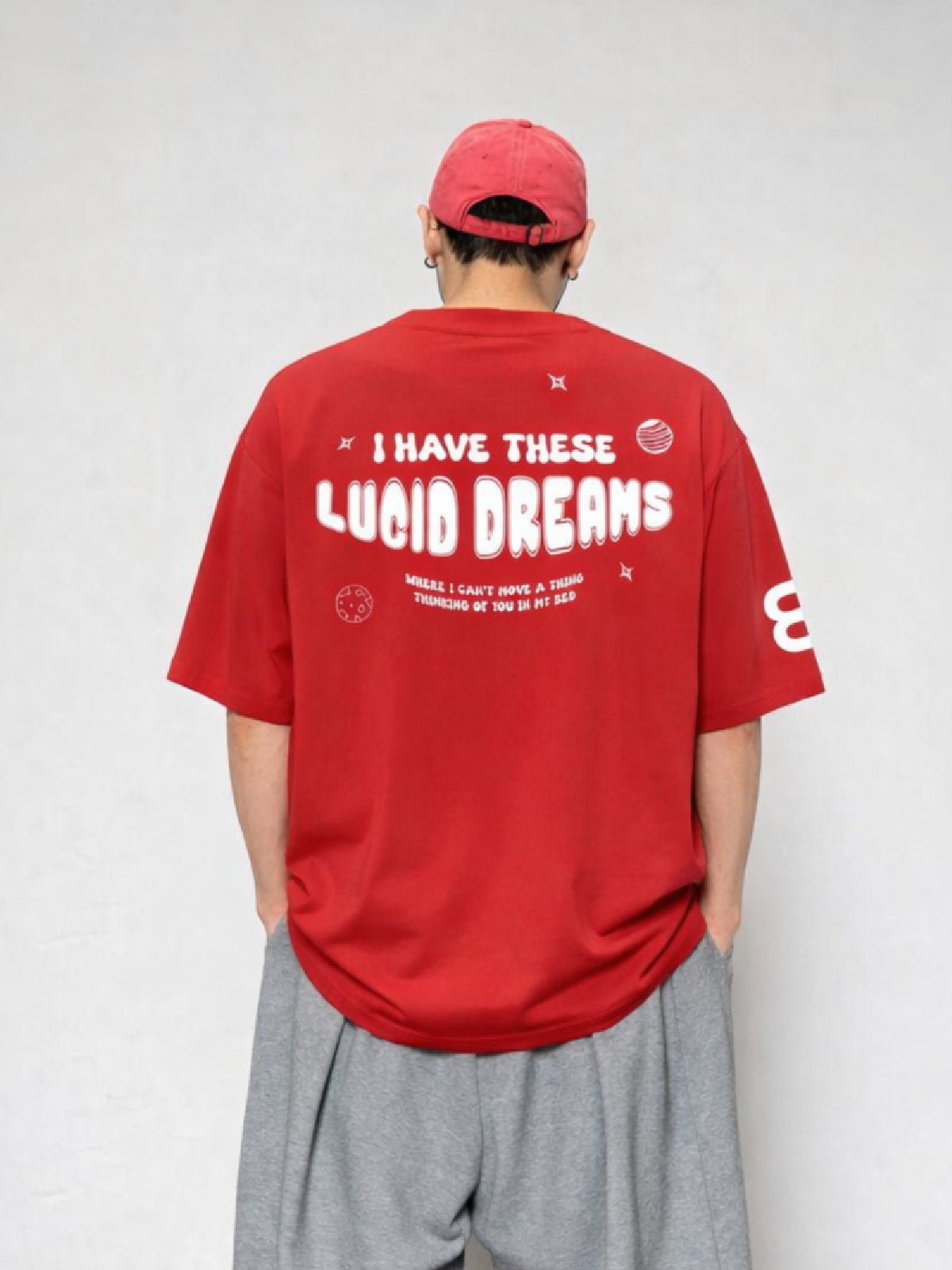 Lucid Dreams Red Oversized T-shirt
