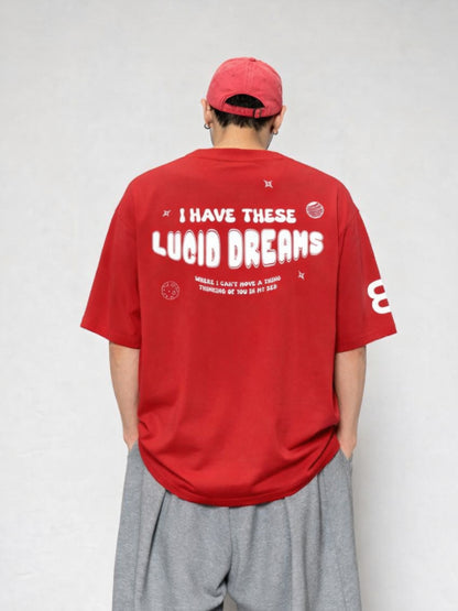Lucid Dreams Red Oversized T-shirt