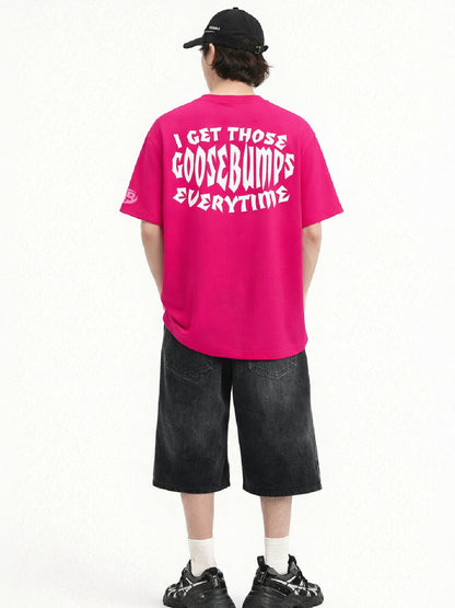 Goosebumps Pink Oversized T-Shirt