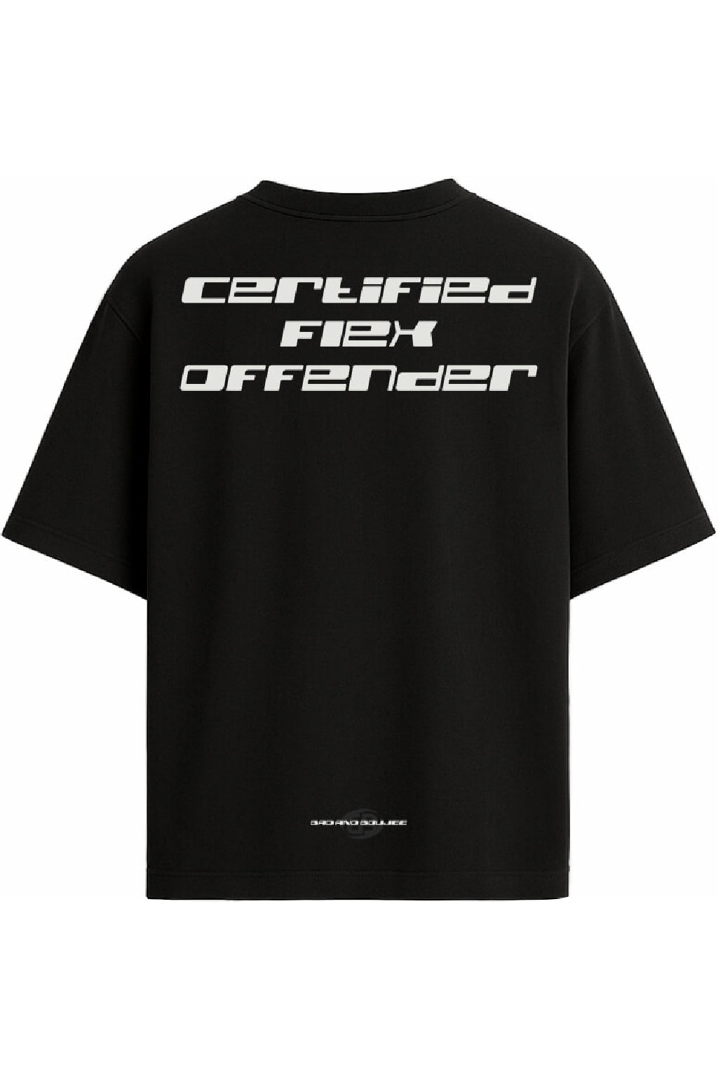 Certified Flex Offender Black Oversized T-shirt