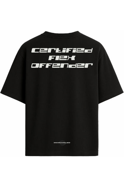 Certified Flex Offender Black Oversized T-shirt