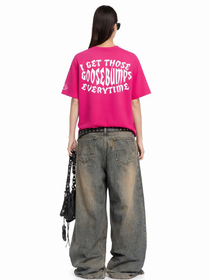 Goosebumps Pink Oversized T-Shirt