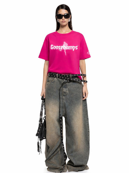 Goosebumps Pink Oversized T-Shirt