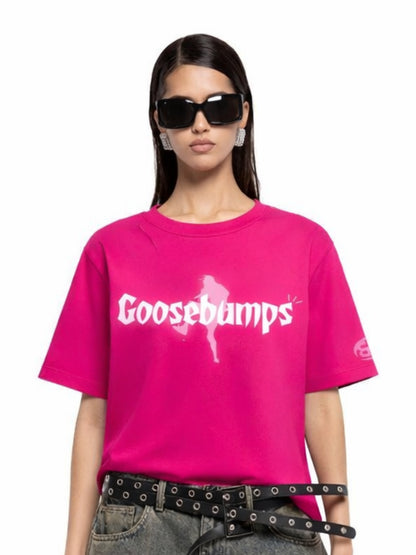 Goosebumps Pink Oversized T-Shirt