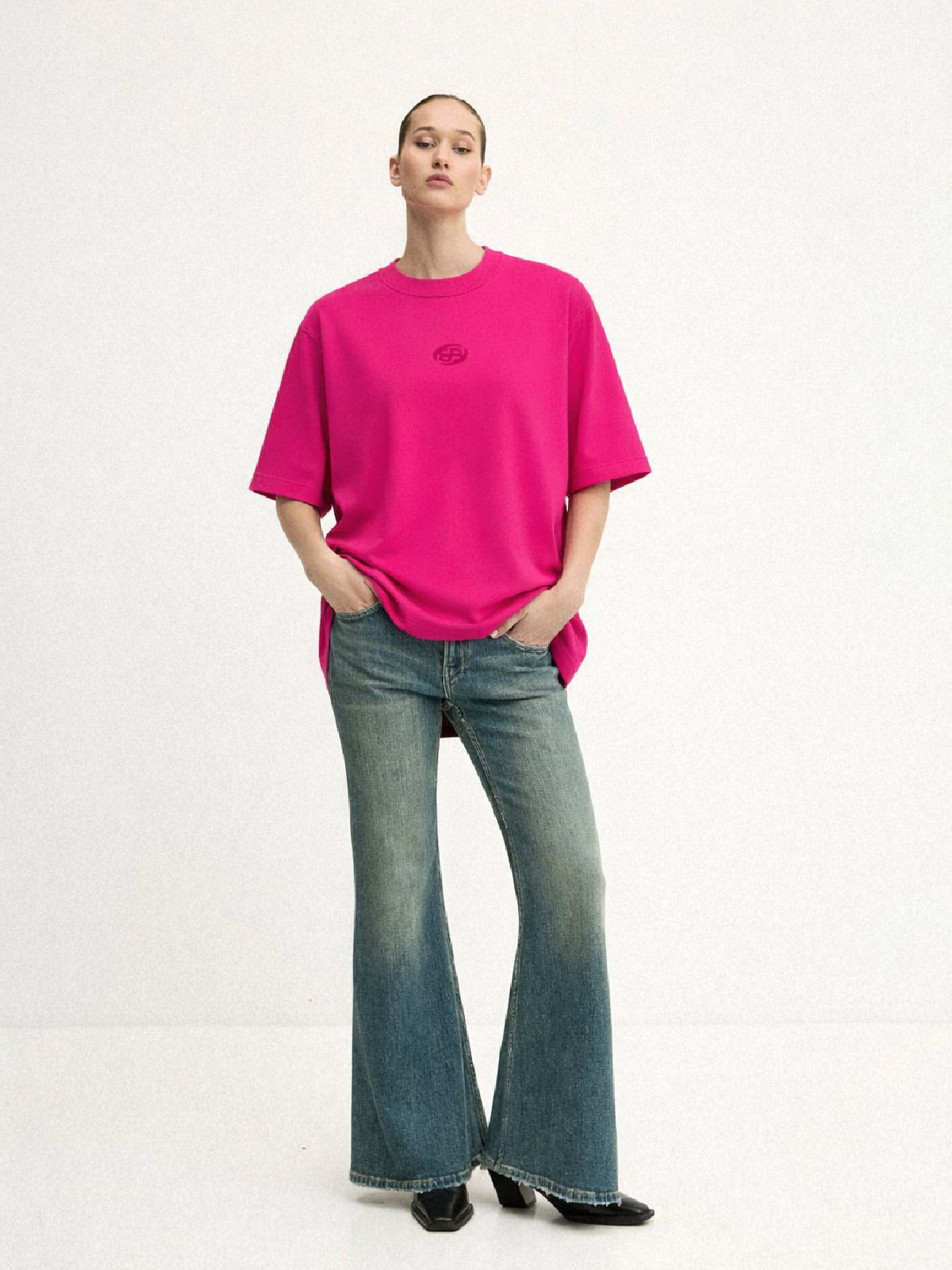 Flight Mode Hot Pink Oversized T-shirt