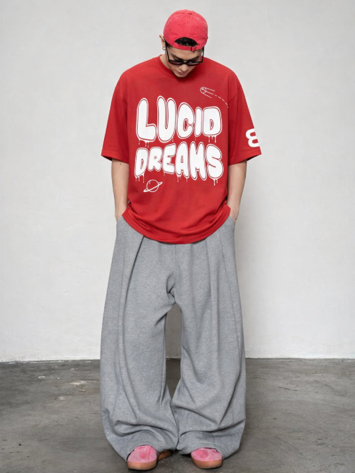 Lucid Dreams Red Oversized T-shirt