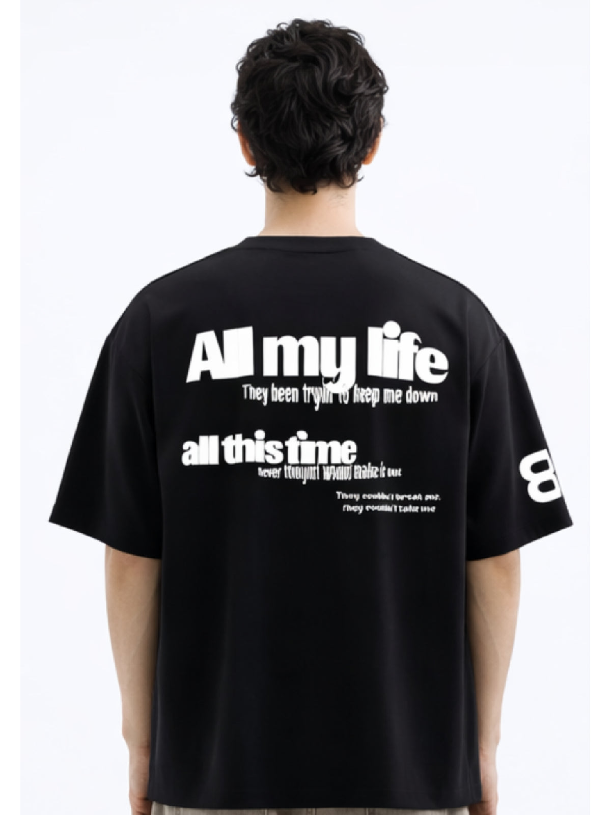 All My Life Black Oversized T-shirt