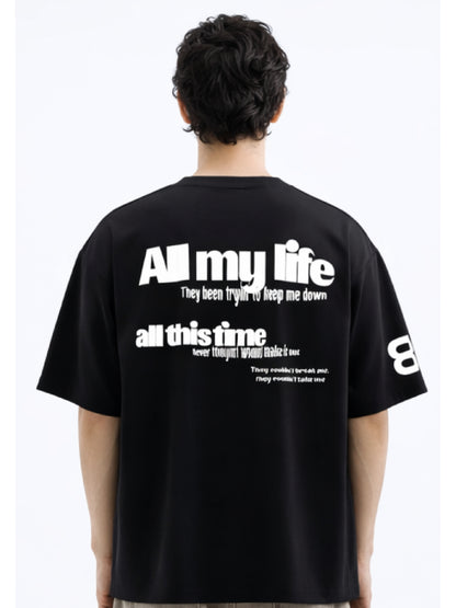 All My Life Black Oversized T-shirt