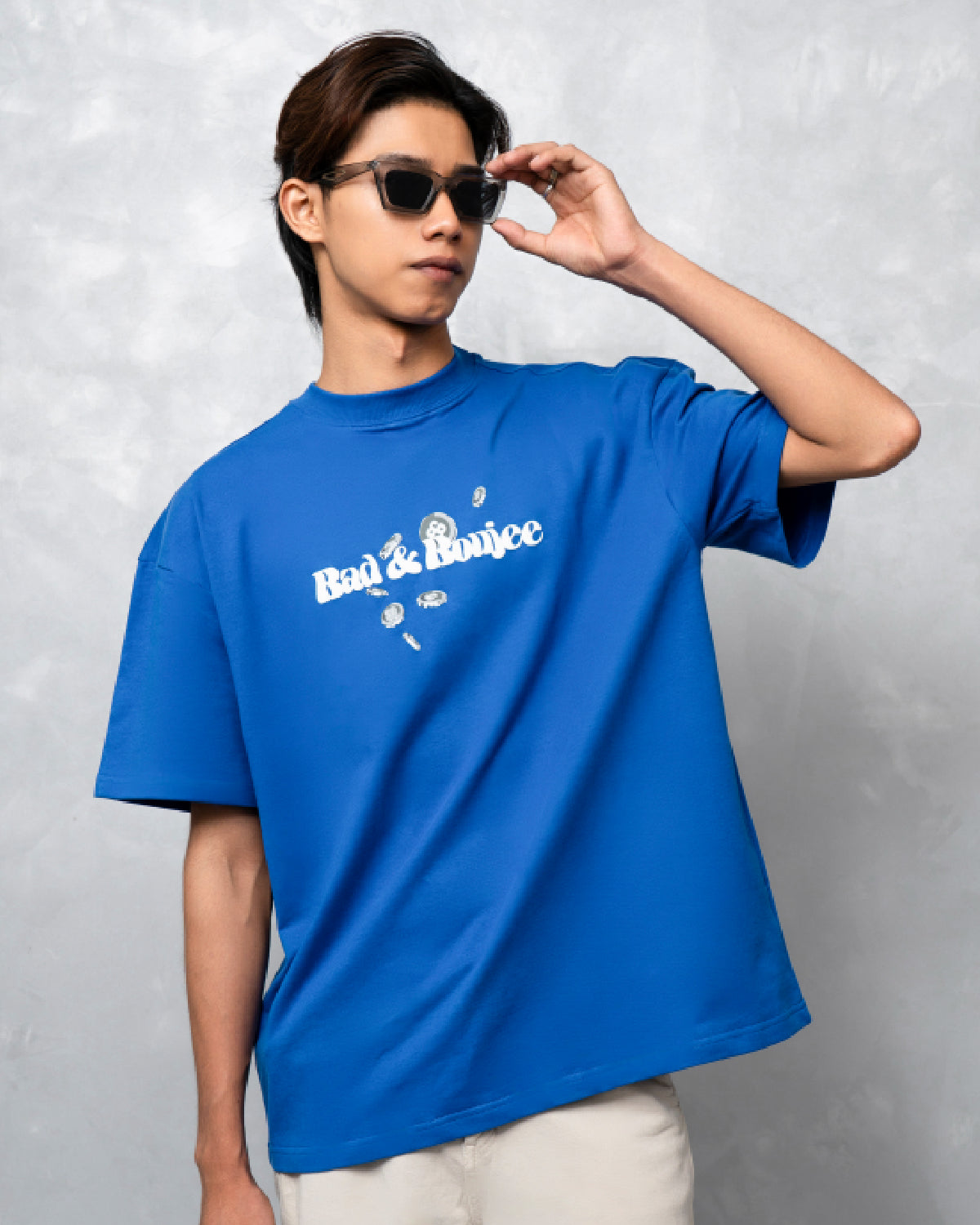 Cash Rules Blue Oversized T-Shirt