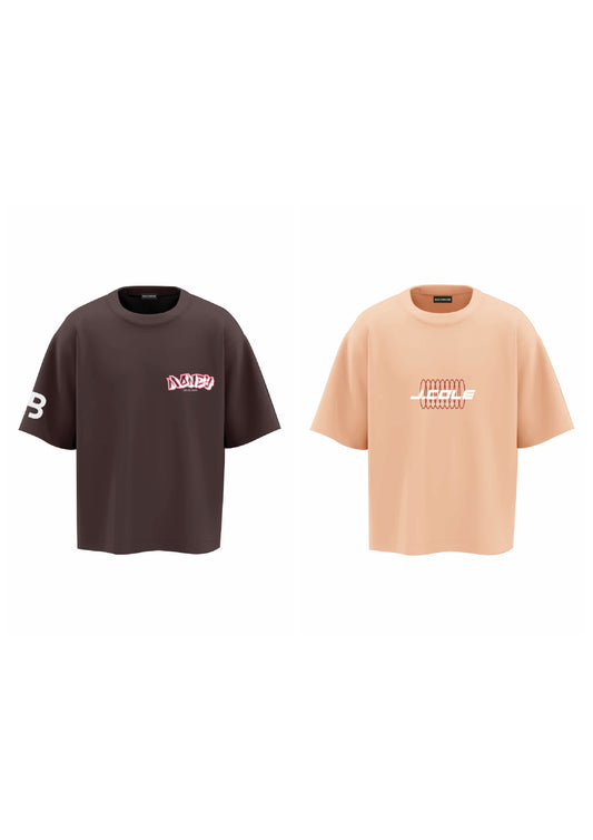 combo NO ROLE MODELZ PEACH + MONEY ON MY MIND (set of two t-shirts)