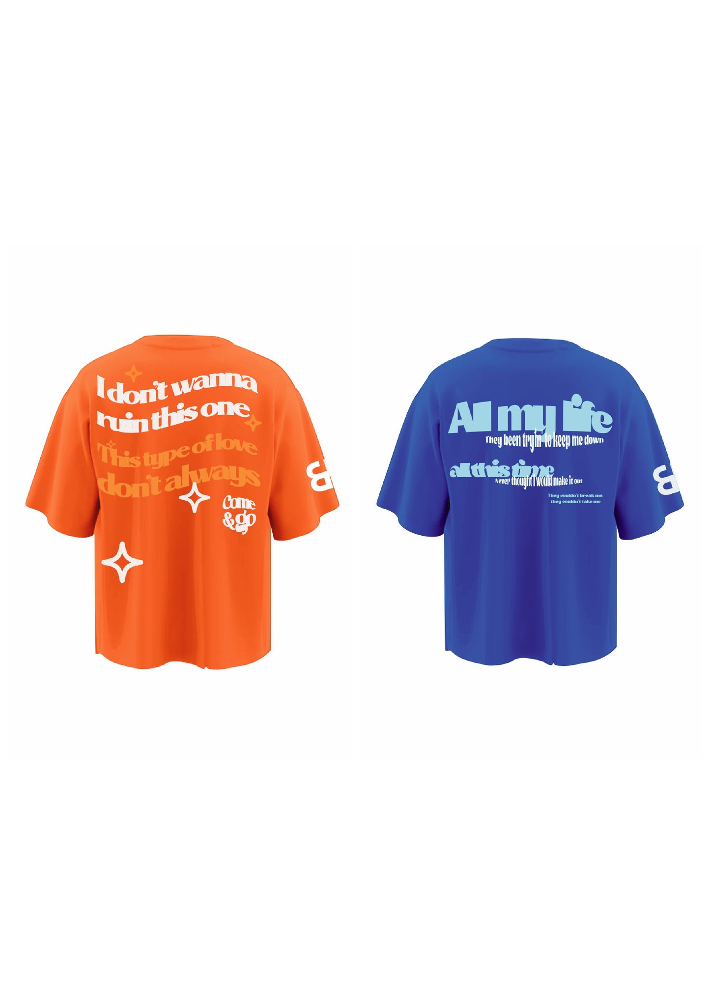 combo COME AND GO +ALL MY LIFE (set of two t-shirts)