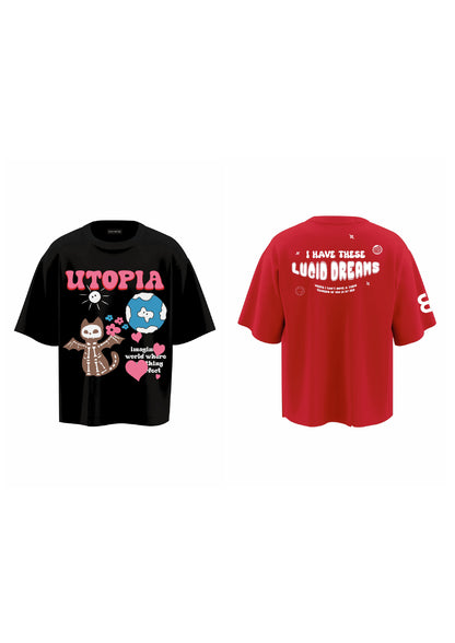 combo UTOPIA BLACK +LUCID DREAMS (set of two t-shirts)