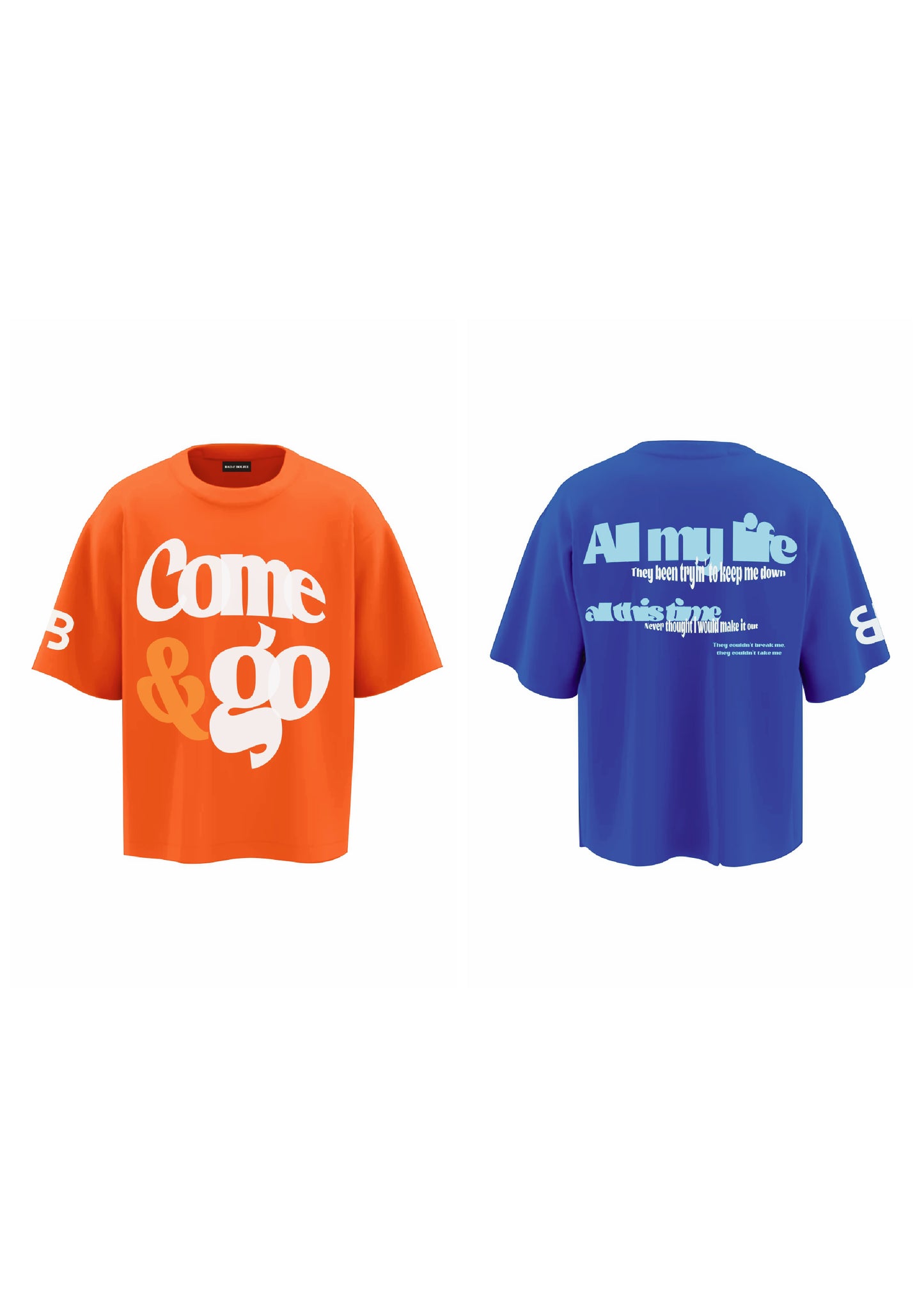 combo COME AND GO +ALL MY LIFE (set of two t-shirts)