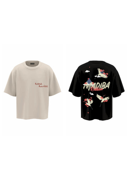 combo SENSATION BEIGE + MADIBA BLACK (set of two t-shirts)