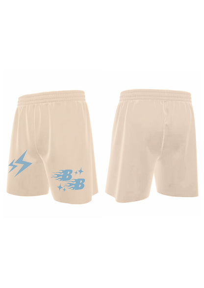 combo lounge shorts beige + boujee lounge shorts beige (set of two shorts)