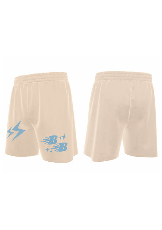 combo lounge shorts beige + boujee lounge shorts beige (set of two shorts)