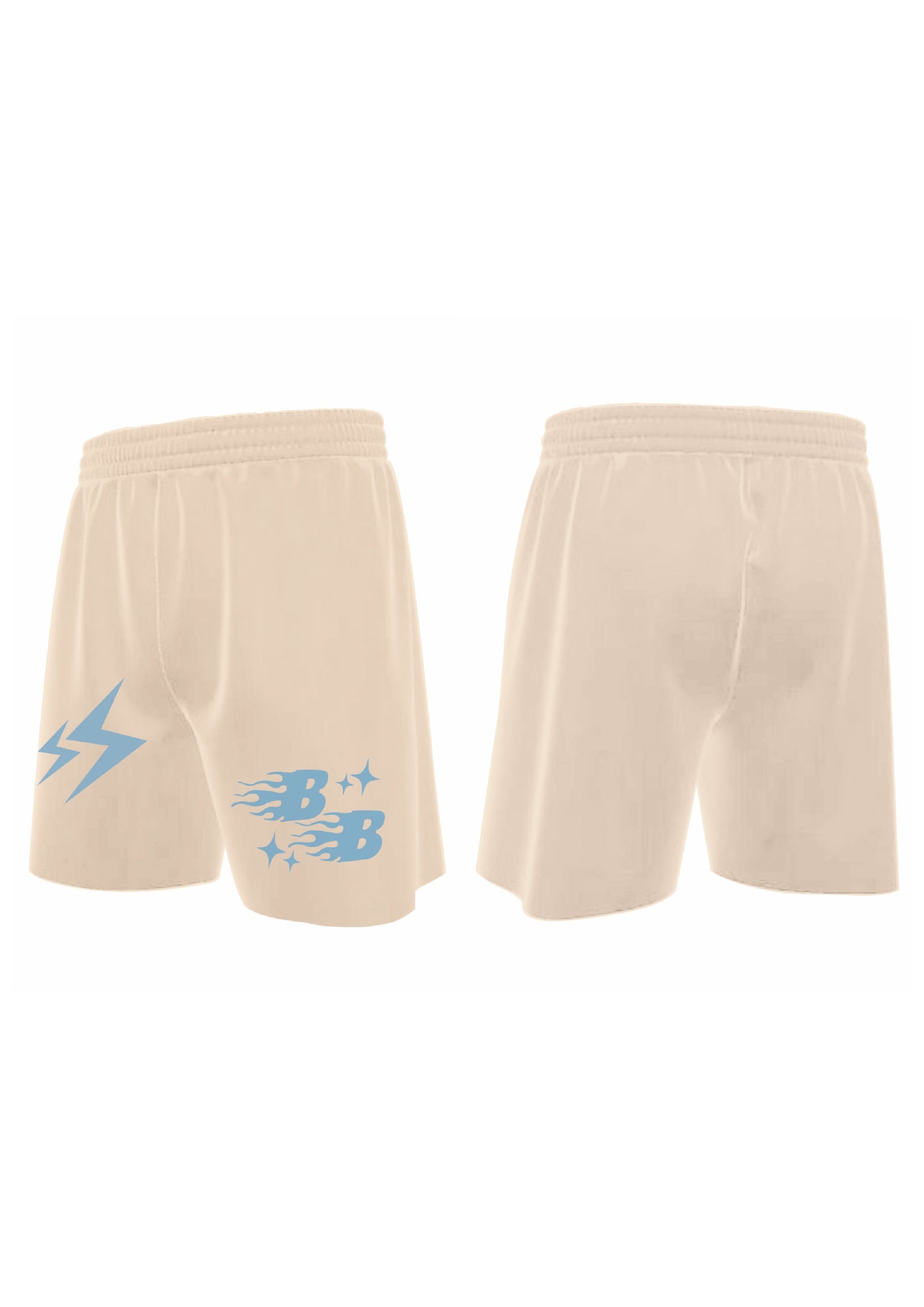 combo BOUJEE LOUNGE + BOUJEE LOUNGE SHORTS BEIGE (set of two shorts)