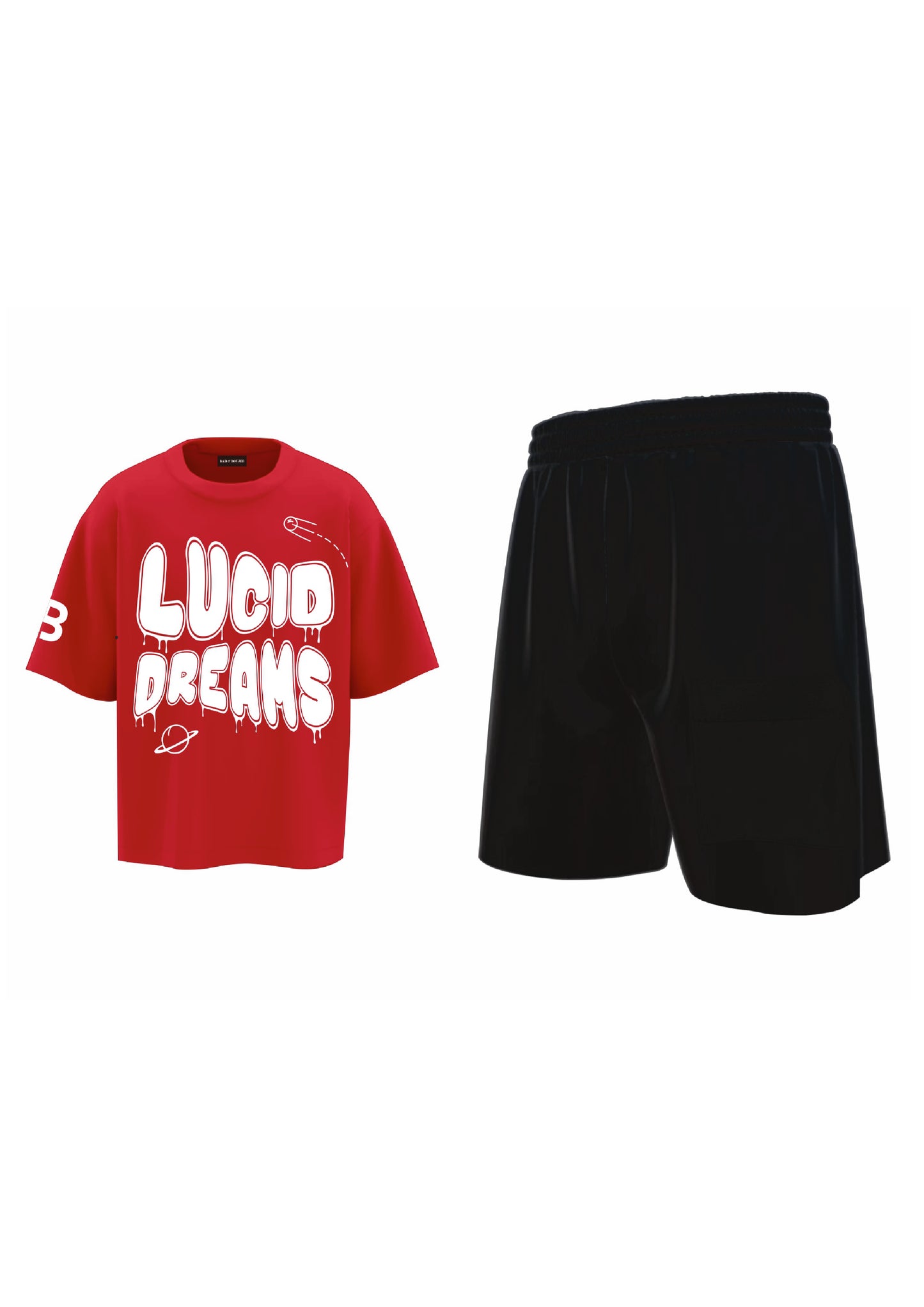 combo LUCID DREAMS +LOUNGE SHORTS BLACK (set of t-shirts & shorts)