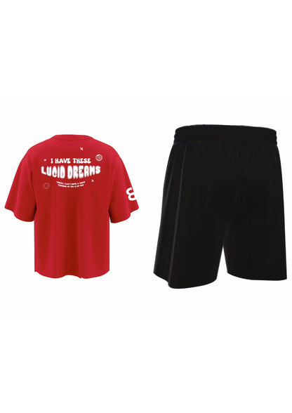 combo LUCID DREAMS +LOUNGE SHORTS BLACK (set of t-shirts & shorts)