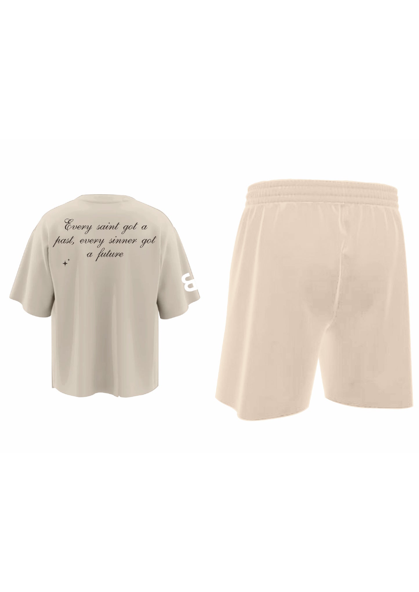 combo DEJA VU SUMMERSAND +LOUNGE SHORTS BEIGE (set of t-shirts & shorts)