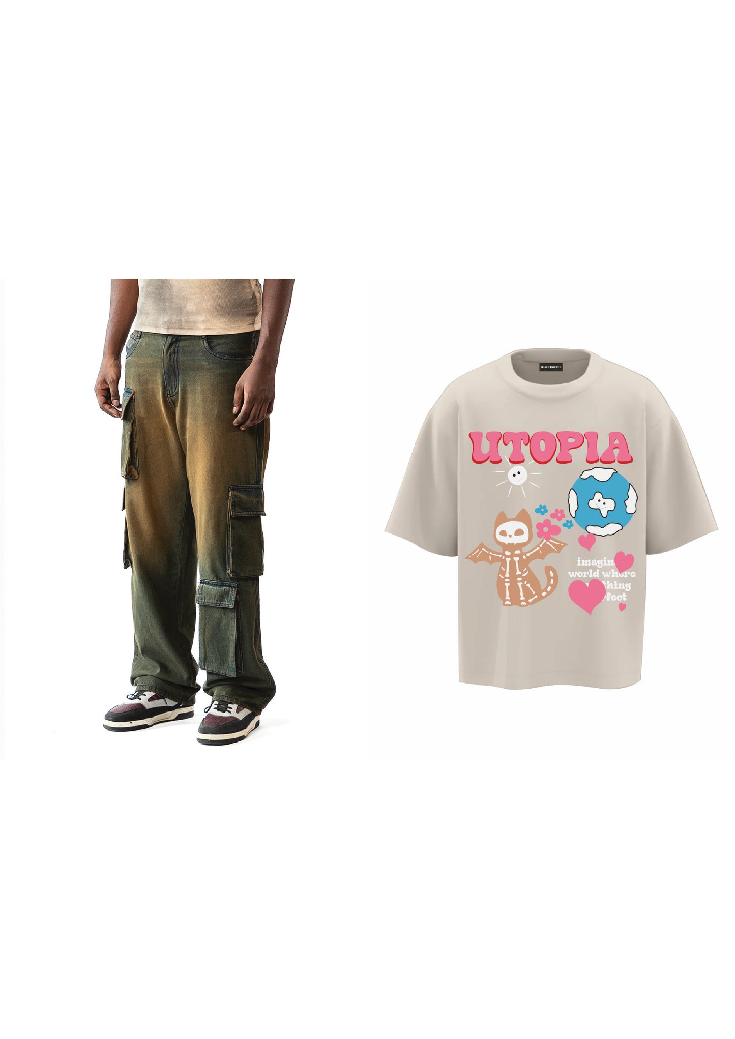 combo UTOPIA +BB IN THE STREETS (set of t-shirts & denims)