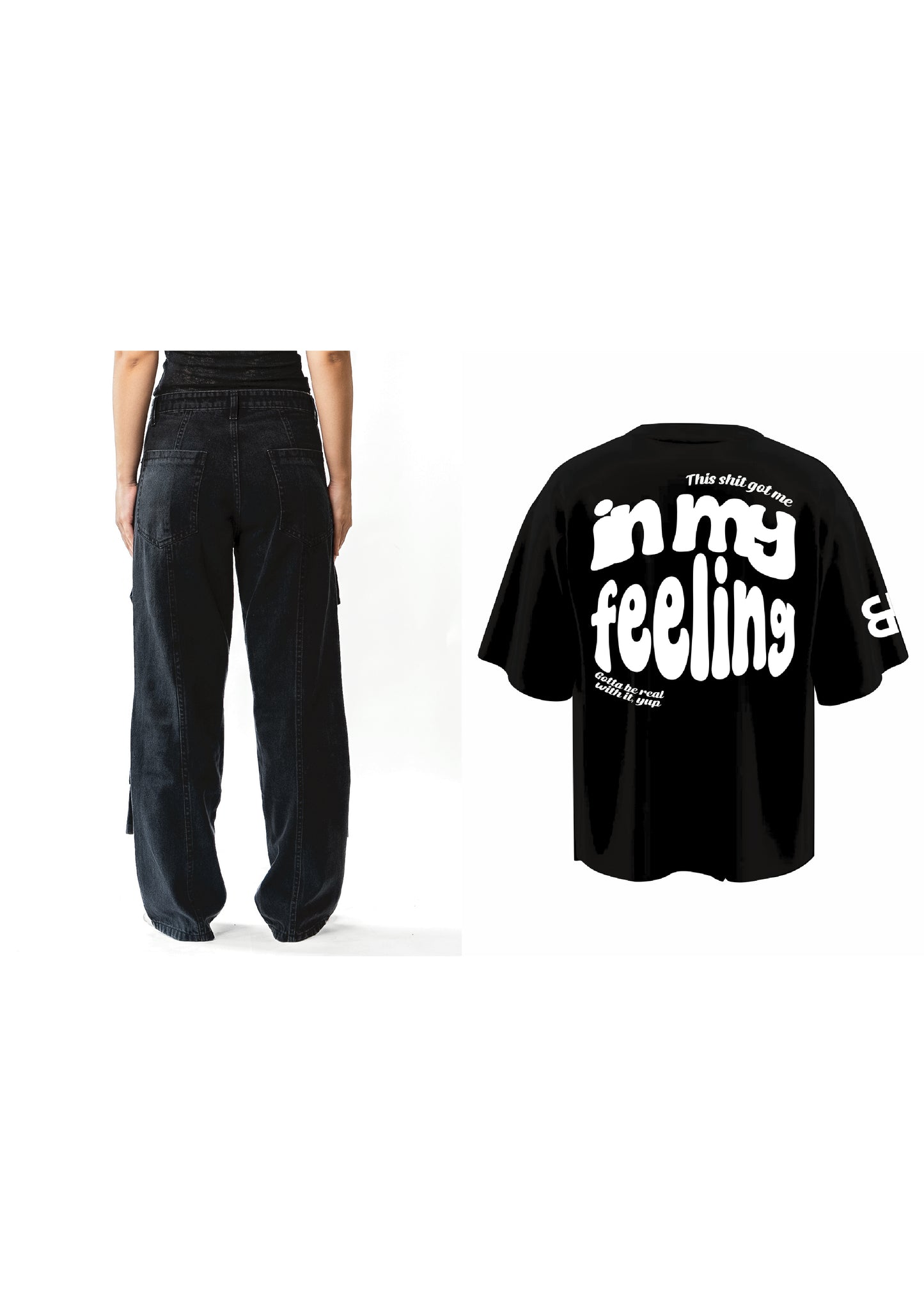 combo IN MY FEELINGS +CONCRETE CLASSIC (set of t-shirts & denims)