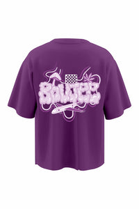 Boujee Fly High Dark Purple Oversized T-shirt