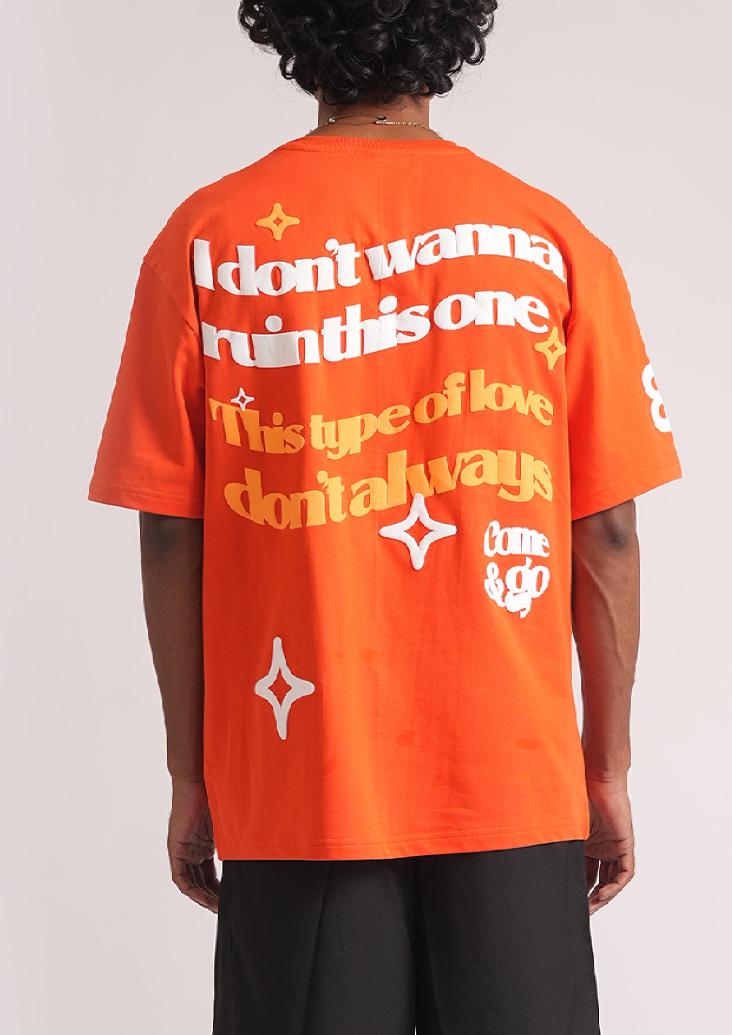 Come & Go Orange Oversized T-shirt