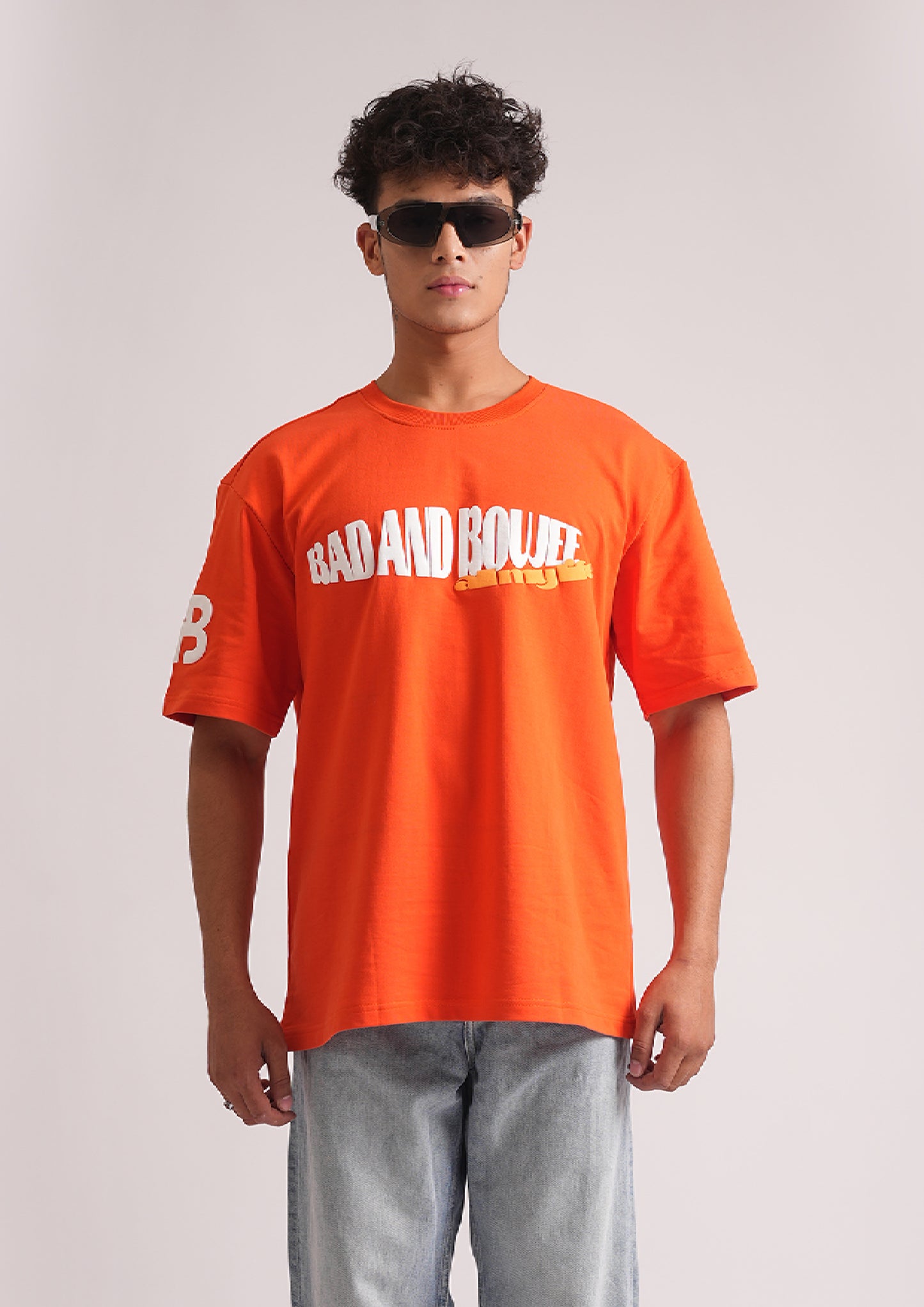 All My Life Orange Oversized T-shirt
