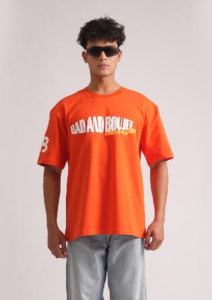All My Life Orange Oversized T-shirt
