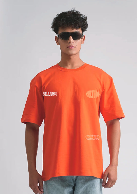 For the Culture Orange Oversized T-shirt