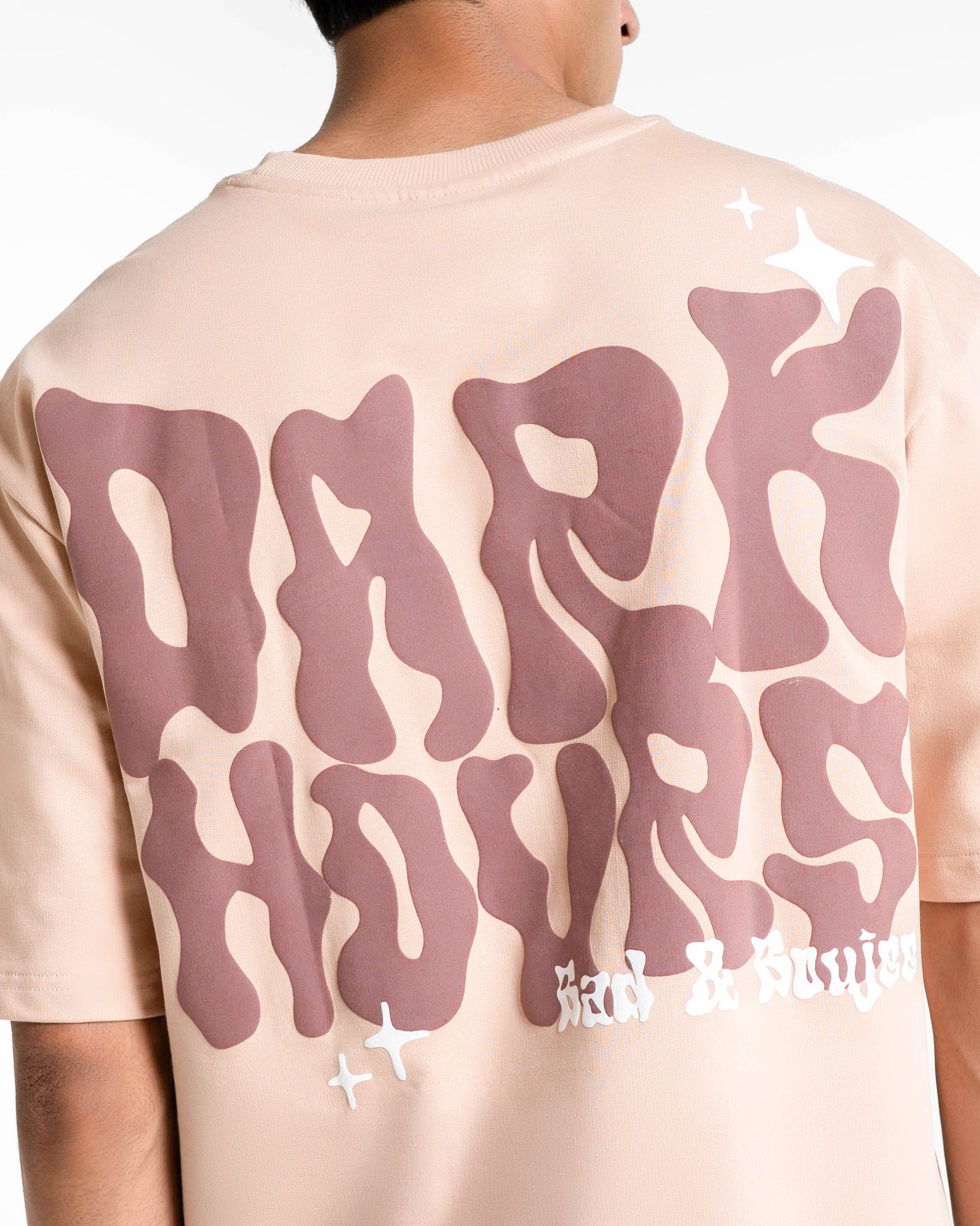 Dark Hours Hazelnut Beige Oversized T-Shirts