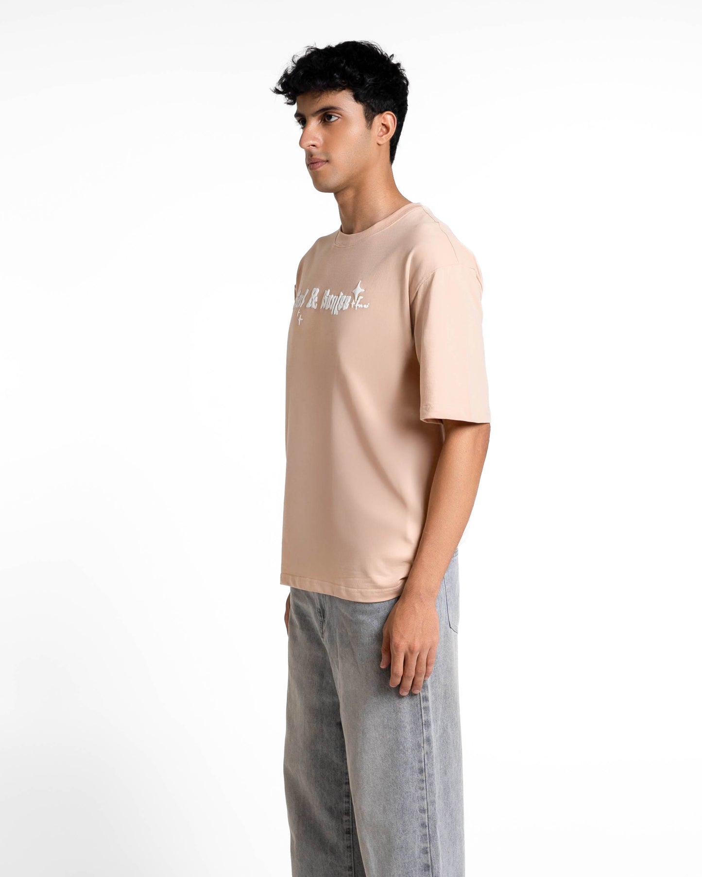 Dark Hours Hazelnut Beige Oversized T-Shirts